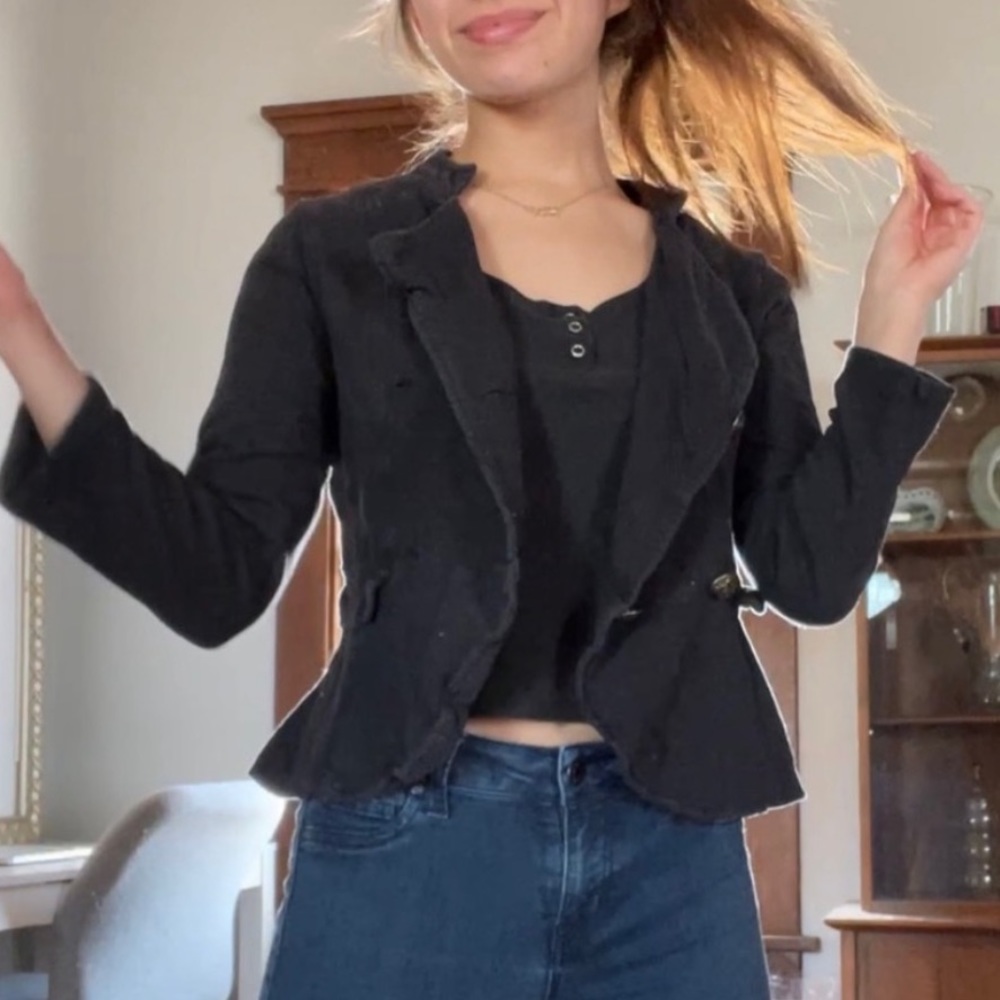 Black Button Up Blazer